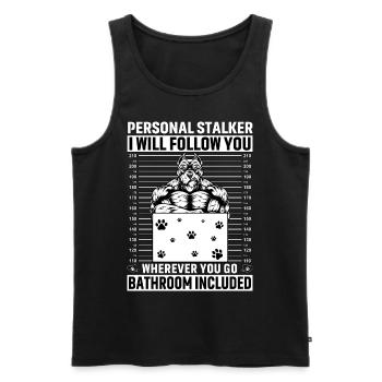 Pitbull Personal Stalker - Débardeur bio Premium Homme - noir - Devant - AI Model Male 178 light (178cm)