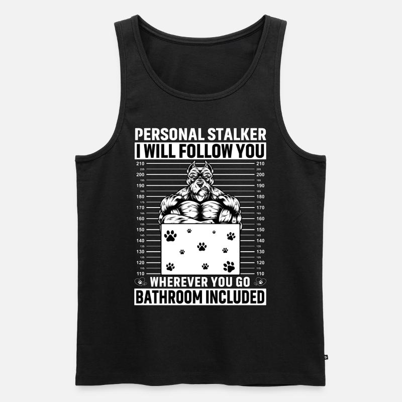 Pitbull Personal Stalker - Männer Premium Bio Tank Top - Schwarz