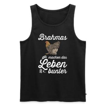 Brahma Hühner I Chicken Geflügel Motiv für - Männer Premium Bio Tank Top - Schwarz - Vorne - Michal (187cm)