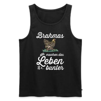 Brahma Hühner I Chicken Geflügel Motiv für - Männer Premium Bio Tank Top - Schwarz - Vorne - Michal (187cm)