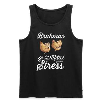 Brahma Hühner I Chicken Geflügel Motiv für - Männer Premium Bio Tank Top - Schwarz - Vorne - Michal (187cm)