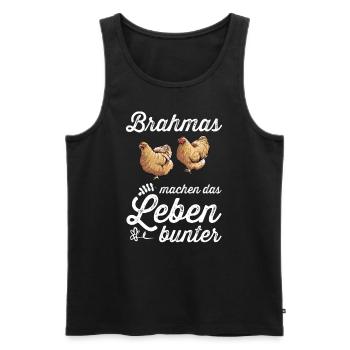 Brahma Hühner I Chicken Geflügel Motiv für - Männer Premium Bio Tank Top - Schwarz - Vorne - Michal (187cm)