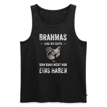 Brahma Hühner I Chicken Geflügel Motiv für - Männer Premium Bio Tank Top - Schwarz - Vorne - Michal (187cm)