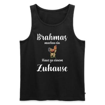 Brahma Hühner I Chicken Geflügel Motiv für - Männer Premium Bio Tank Top - Schwarz - Vorne - Michal (187cm)