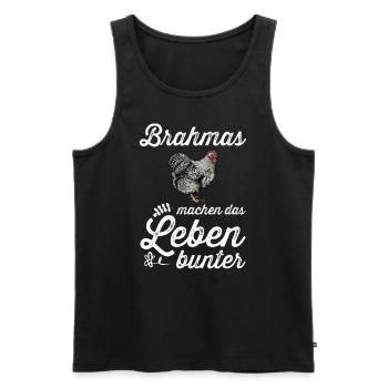 Brahma Hühner I Chicken Geflügel Motiv für - Männer Premium Bio Tank Top - Schwarz - Vorne - Michal (187cm)