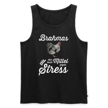 Brahma Hühner I Chicken Geflügel Motiv für - Männer Premium Bio Tank Top - Schwarz - Vorne - Michal (187cm)