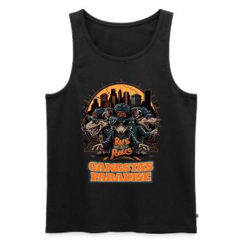 New York City Brooklyn Rats Gangstas Paradise - Men's Premium Organic Tank Top - black - Front - AI Model Male 178 light (178cm)