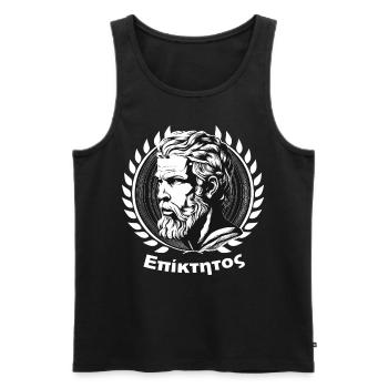 Epictetus Ancient Roman Stoicism Stoic Philosopher - Men's Premium Organic Tank Top - black - Front - Michal (187cm)
