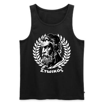 Epictetus Greek Philosophy Stoicism Stoic Philosop - Men's Premium Organic Tank Top - black - Front - Michal (187cm)