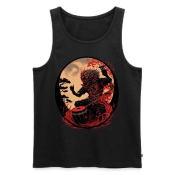 Ancient Japanese Deity Kaijin Shinto God Japanese - Männer Premium Bio Tank Top - Schwarz - Vorne - AI Model Male 178 light (178cm)