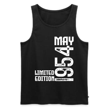 Geschenk Mai 1954. Jahrestag Mai 1954. Mai 1954. - Männer Premium Bio Tank Top - Schwarz - Vorne - Michal (187cm)
