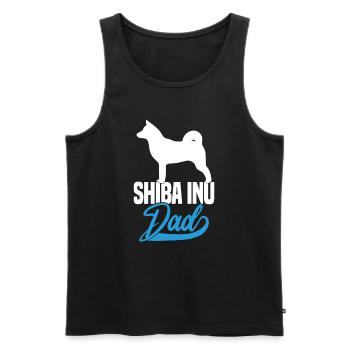 Shiba Inu Dad - Männer Premium Bio Tank Top - Schwarz - Vorne - Michal (187cm)