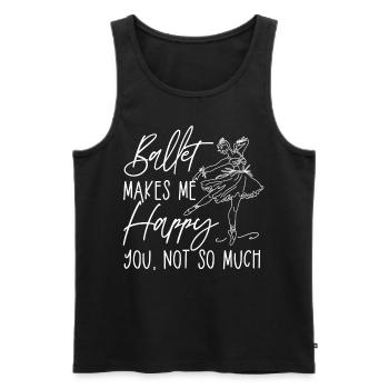 Ballet Dancer Dance Girl Ballerina - Männer Premium Bio Tank Top - Schwarz - Vorne - Michal (187cm)