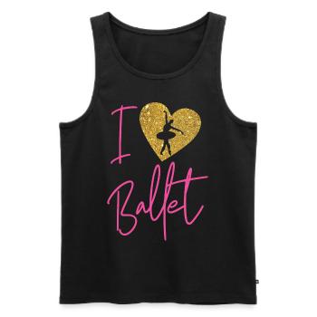 Ballet Dancer Dance Girl Ballerina - Männer Premium Bio Tank Top - Schwarz - Vorne - Michal (187cm)