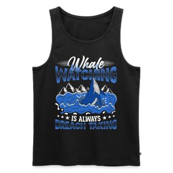 Whale Watching Whale Watching Orca Blue Whale - Men's Premium Organic Tank Top - black - Front - AI Model Male 178 light (178cm)