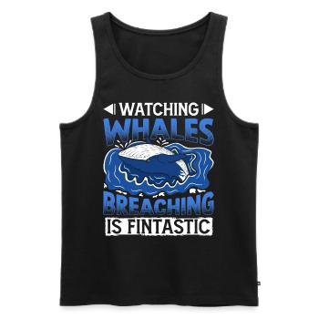 Whale Watching Whale Watching Whales Orca Blue Whale - Men's Premium Organic Tank Top - black - Front - AI Model Male 178 light (178cm)