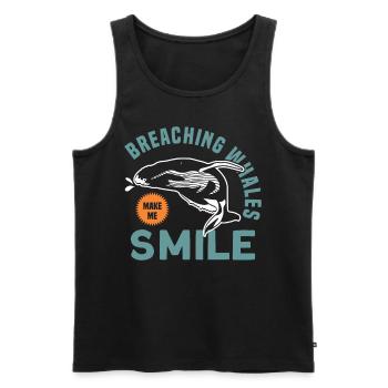 Whale Watching Whale Watching Whales Orca Blue Whale - Men's Premium Organic Tank Top - black - Front - AI Model Male 178 light (178cm)