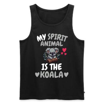 Mein spirituelles Tier Geschenk Australien Koala - Männer Premium Bio Tank Top - Schwarz - Vorne - AI Model Male 178 light (178cm)