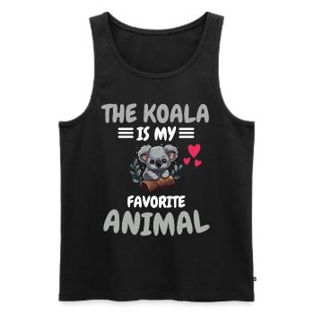 Animal préféré Australie Zoo Animal Cadeau Koala - Débardeur bio Premium Homme - noir - Devant - Michal (187cm)