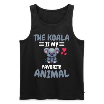Animal préféré Australie Animal Gift Zoo Koala - Débardeur bio Premium Homme - noir - Devant - Michal (187cm)