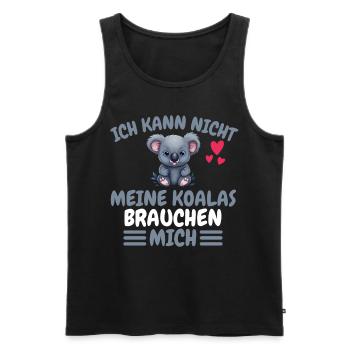 Australien Tierliebhaber Lustiges Geschenk Koala - Männer Premium Bio Tank Top - Schwarz - Vorne - AI Model Male 178 light (178cm)
