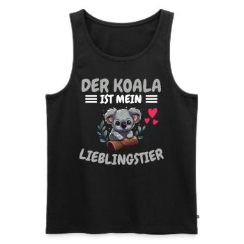 Lieblingstier Zoo Tier Geschenk Australien Koala - Männer Premium Bio Tank Top - Schwarz - Vorne - AI Model Male 178 light (178cm)