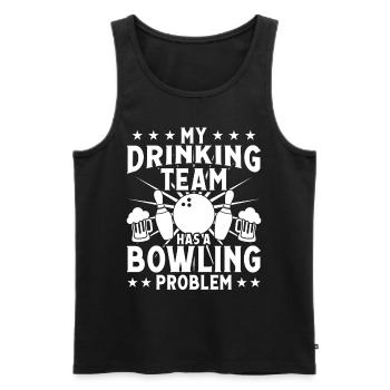 My Drinkingteam has a Bowling Problem - Men's Premium Organic Tank Top - black - Front - AI Model Male 178 light (178cm)