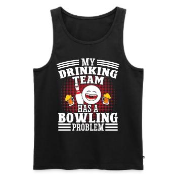 My Drinkingteam has a Bowling Problem - Men's Premium Organic Tank Top - black - Front - AI Model Male 178 light (178cm)