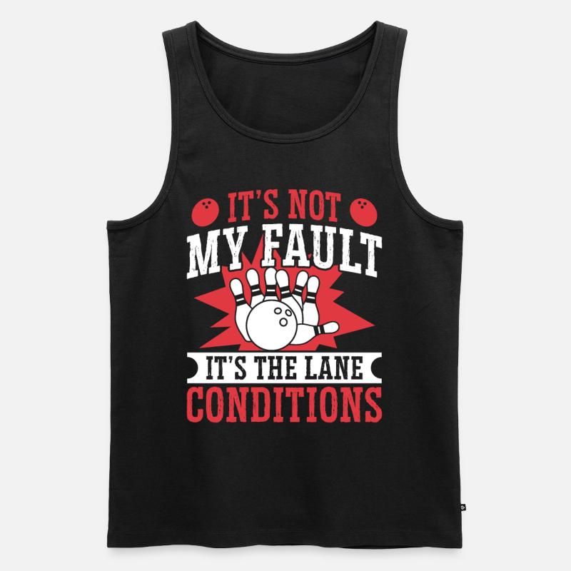 Bowling Spare Design - Männer Premium Bio Tank Top - Schwarz