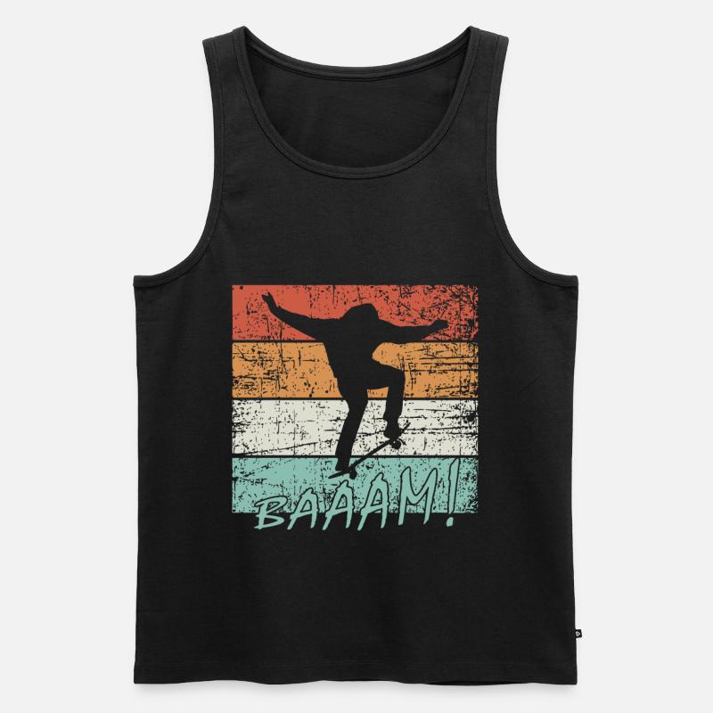 Skateboarder - Männer Premium Bio Tank Top - Schwarz