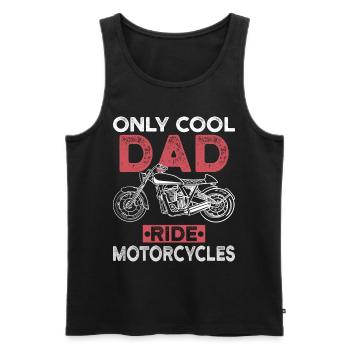Biker Dad Motorcycle Hobby Gift - Men's Premium Organic Tank Top - black - Front - AI Model Male 178 light (178cm)