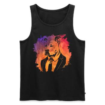 Pitbull - Débardeur bio Premium Homme - noir - Devant - AI Model Male 178 light (178cm)