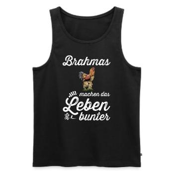 Brahma Hühner I Chicken Geflügel Motiv für - Männer Premium Bio Tank Top - Schwarz - Vorne - Michal (187cm)