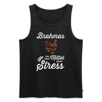 Brahma Hühner I Chicken Geflügel Motiv für - Männer Premium Bio Tank Top - Schwarz - Vorne - Michal (187cm)