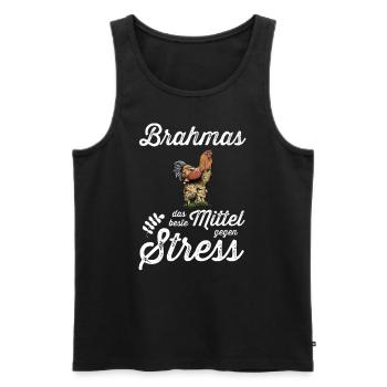 Brahma Hühner I Chicken Geflügel Motiv für - Männer Premium Bio Tank Top - Schwarz - Vorne - Michal (187cm)