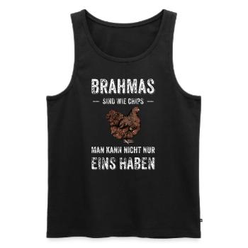 Brahma Hühner I Chicken Geflügel Motiv für - Männer Premium Bio Tank Top - Schwarz - Vorne - Michal (187cm)