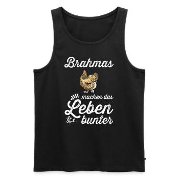 Brahma Hühner I Chicken Geflügel Motiv für - Männer Premium Bio Tank Top - Schwarz - Vorne - Michal (187cm)