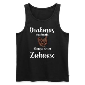 Brahma Hühner I Chicken Geflügel Motiv für - Männer Premium Bio Tank Top - Schwarz - Vorne - Michal (187cm)