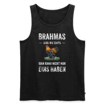 Brahma Hühner I Chicken Geflügel Motiv für - Männer Premium Bio Tank Top - Schwarz - Vorne - Michal (187cm)