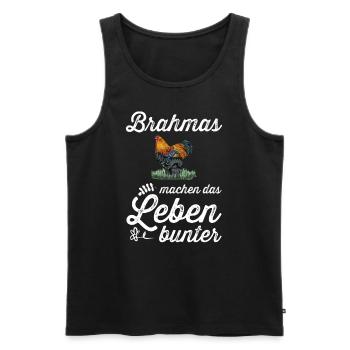 Brahma Hühner I Chicken Geflügel Motiv für - Männer Premium Bio Tank Top - Schwarz - Vorne - Michal (187cm)