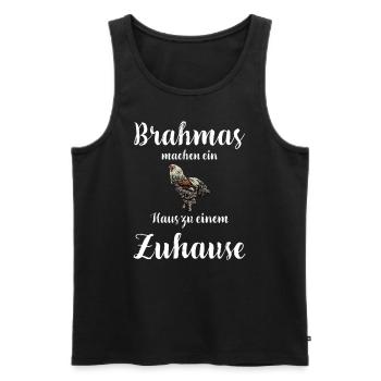 Brahma Hühner I Chicken Geflügel Motiv für - Männer Premium Bio Tank Top - Schwarz - Vorne - Michal (187cm)