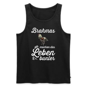 Brahma Hühner I Chicken Geflügel Motiv für - Männer Premium Bio Tank Top - Schwarz - Vorne - Michal (187cm)
