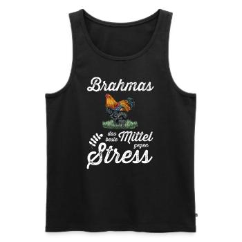 Brahma Hühner I Chicken Geflügel Motiv für - Männer Premium Bio Tank Top - Schwarz - Vorne - Michal (187cm)