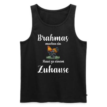 Brahma Hühner I Chicken Geflügel Motiv für - Männer Premium Bio Tank Top - Schwarz - Vorne - Michal (187cm)