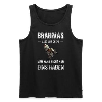 Brahma Hühner I Chicken Geflügel Motiv für - Männer Premium Bio Tank Top - Schwarz - Vorne - Michal (187cm)