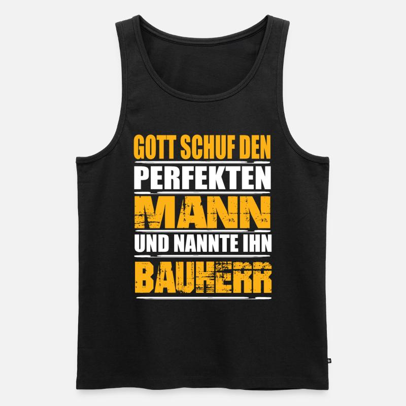 Bauherr - Männer Premium Bio Tank Top - Schwarz