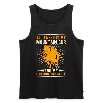 Wild boar Wild boar hunting Wild boar hunters - Men's Premium Organic Tank Top - black - Front - Michal (187cm)