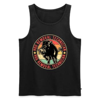 Wildschwein Wildschweinjagd Wildschweinjäger - Männer Premium Bio Tank Top - Schwarz - Vorne - AI Model Male 178 light (178cm)