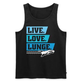 Whale Watching Whale Watching Orca Blue Whale - Men's Premium Organic Tank Top - black - Front - AI Model Male 178 light (178cm)