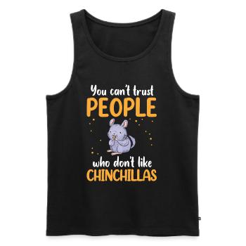 Les chinchillas ne font pas confiance aux poux laineux de rongeurs - Débardeur bio Premium Homme - noir - Devant - Michal (187cm)